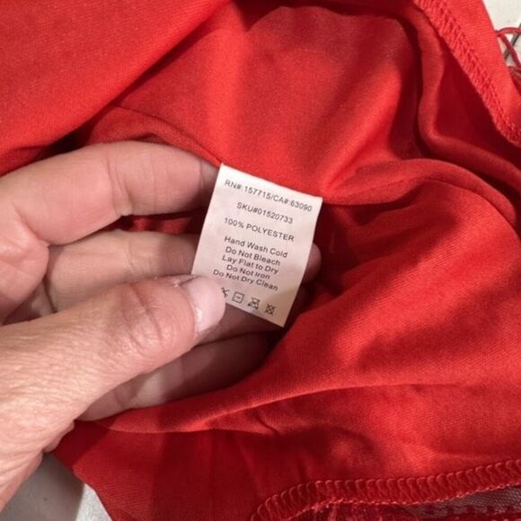 Spirit Halloween‎ Adult Red Sequin Flapper Dress Small Fringe - Picture 7 of 13